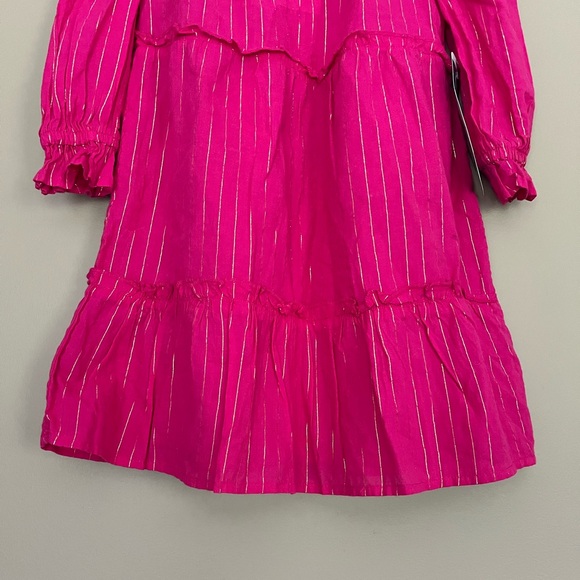 {GAP} Striped Tiered Dress in Pink & Gold - Girls XS (4/5) - NWT - Picture 3 of 11